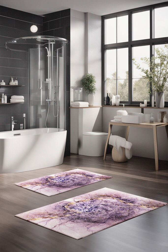 L'essentiel Maison set prostirka za kupatilo CT-5050, ljubičasta