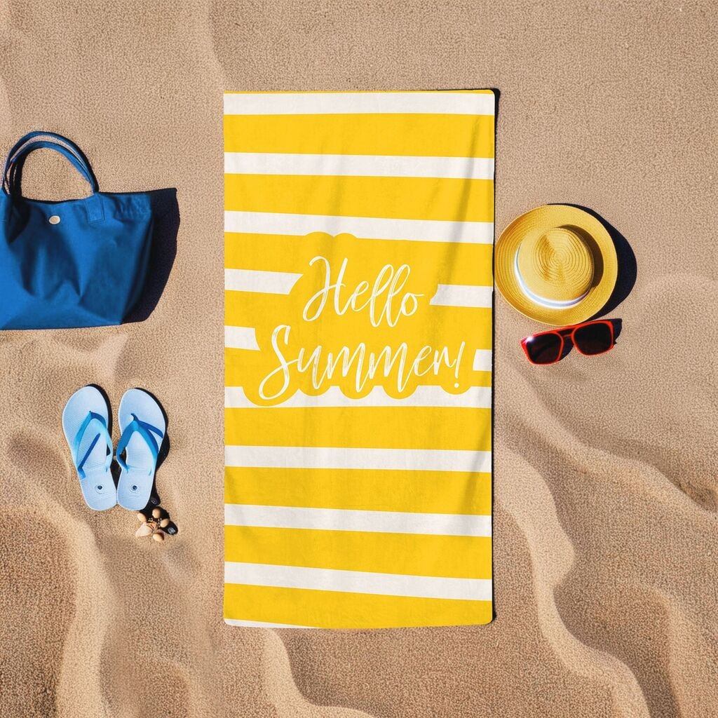 L'essentiel Maison Peškir za plažu Pozdrav ljeto, 75x150 cm, Žuti