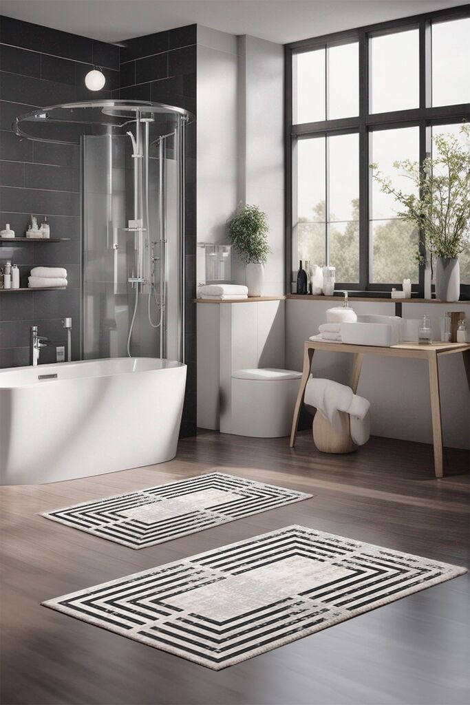 L'essentiel Maison set prostirki za kupatilo CT-5090, bež-crna