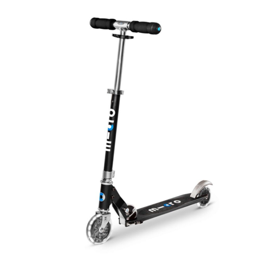 Micro Trotinet Sprite, LED, Crni