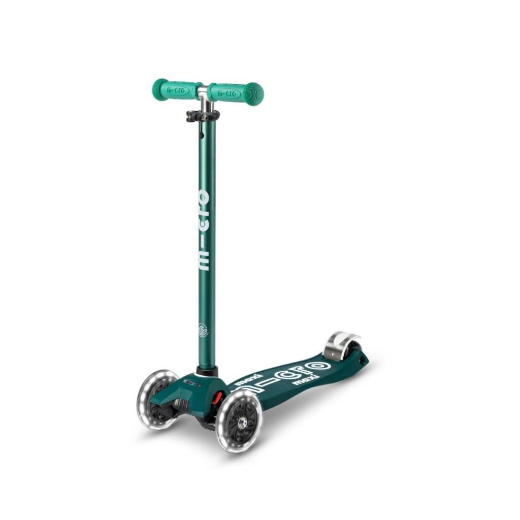 Maxi Trotinet Micro Deluxe, ECO, LED, Zeleni