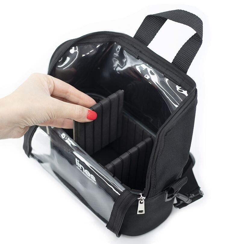 Lines Torbica sa providnim dijelom, 21x20x11 cm, Crna