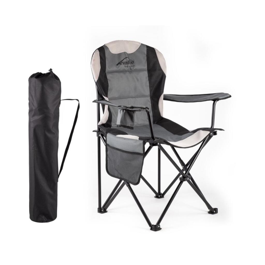 Evolite Sklopiva kamp stolica Nature, Siva