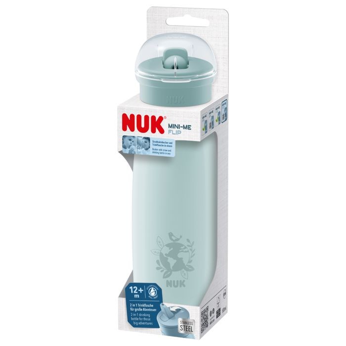 NUK Mini-Me Flip bočica od nehrđajućeg čelika 500 ml 12+m, Plava