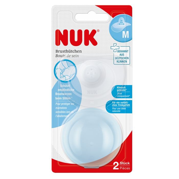 NUK Nastavak za dojenje silikon M 2 komada, Plavi