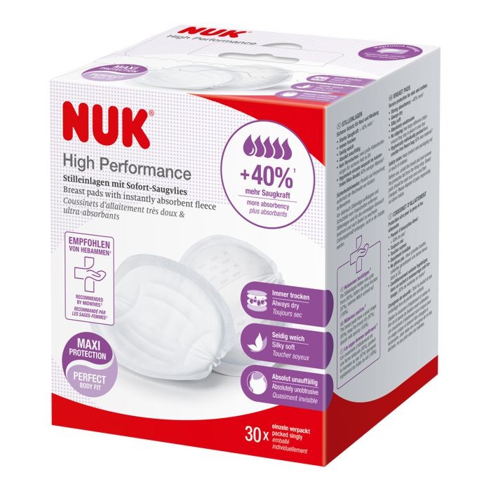 NUK Ulošci za grudi High Performance 30 komada, Bijeli