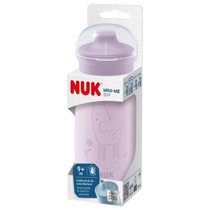 NUK Mini-Me Sip bočica od nehrđajućeg čelika 300 ml. 9+m, Ljubičasta