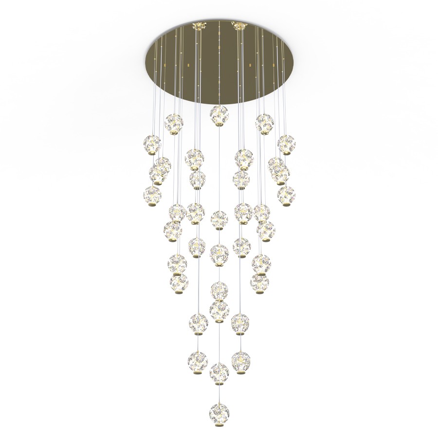 MSL Luster LED Jonathan MSL-291124-37, Zlatne boje