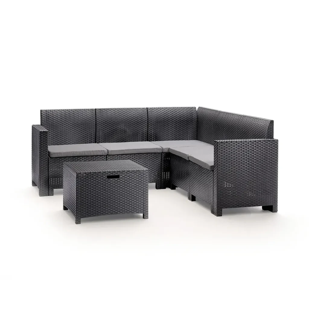 Bica garnitura set NEBRASKA CORNER, grafit siva