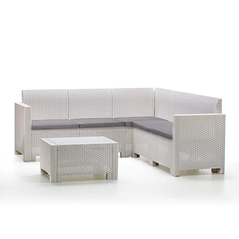 Bica garnitura set NEBRASKA CORNER, bijela