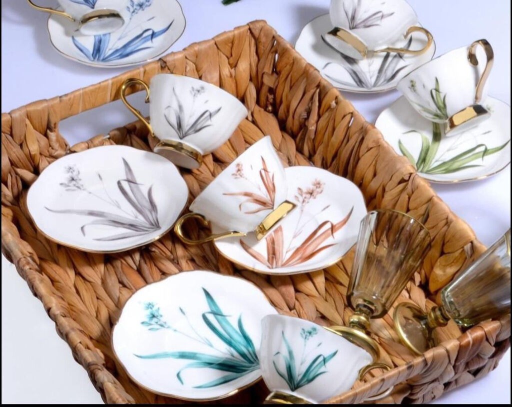 Milleryt Set porculanske šolje Cvijet Hdi-01 kos-2201a, 6 komada, Šarene