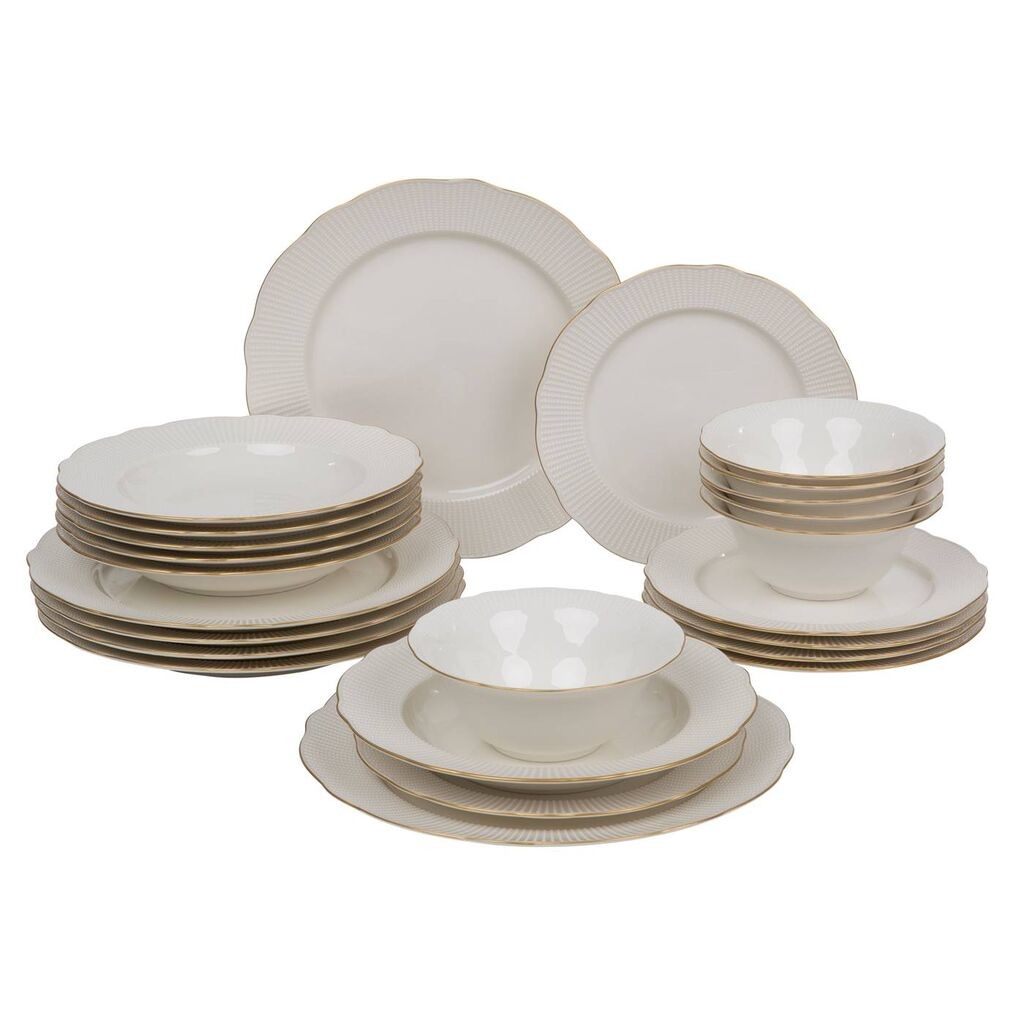 Kutahya Setovi za ručavanje BNILY24Y2520, 24 komada, Bijeli