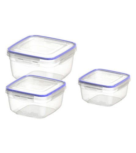 Fora Set posuda za hranu Set posuda za hranu Lock & Safe Box S, 3 komada, Plavi