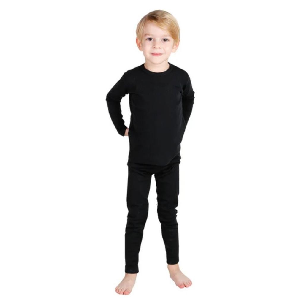 Woolona Dječiji Termalni veš Child Set, Crni