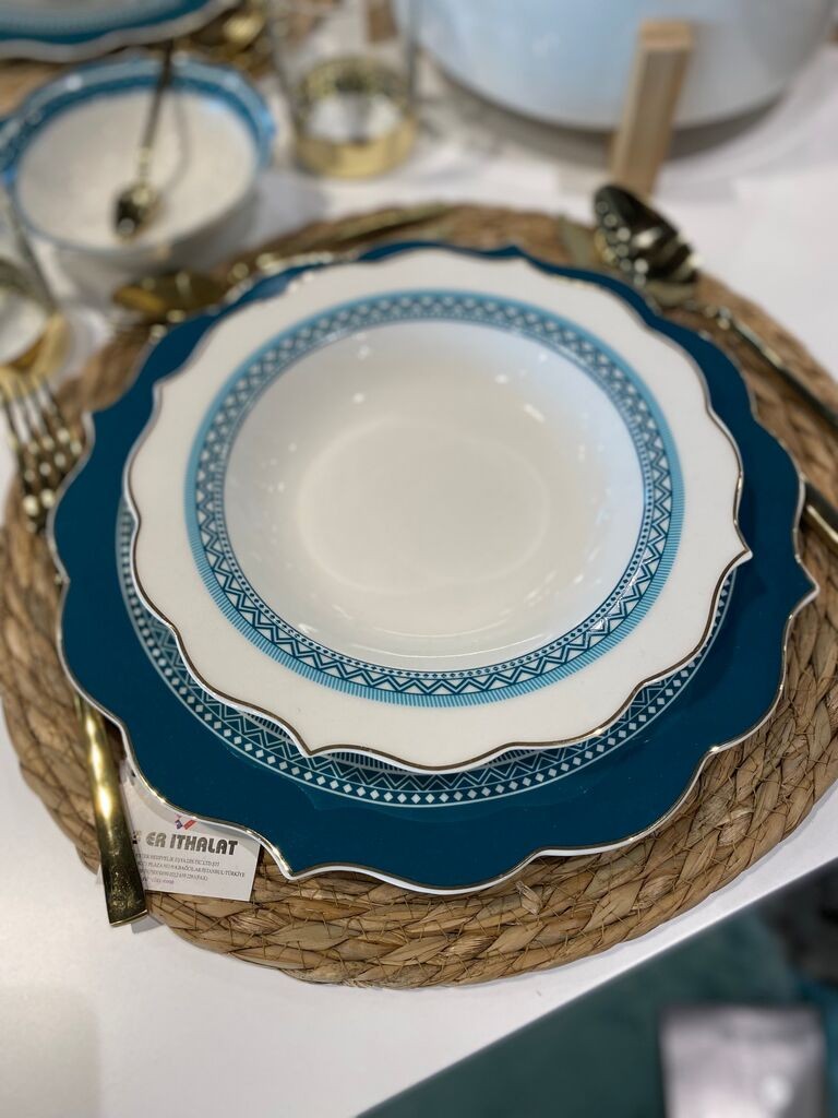 Milleryt Setovi za ručavanje Pink & More, 24 komada, Plavo-bijeli