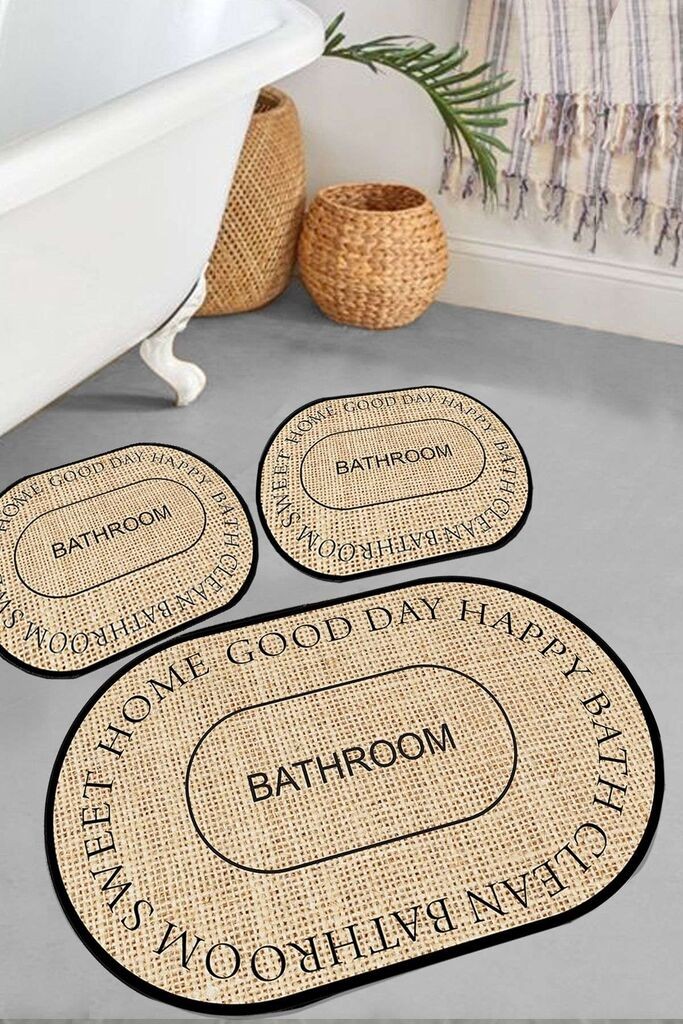 L'essentiel Maison Baindos set tepiha za kupatilo, 3 komada, bež