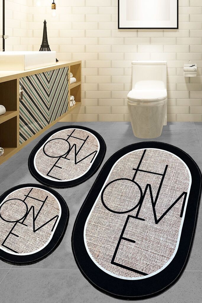 L'essentiel Maison Mohe set tepiha za kupatilo, 3 komada, šareni