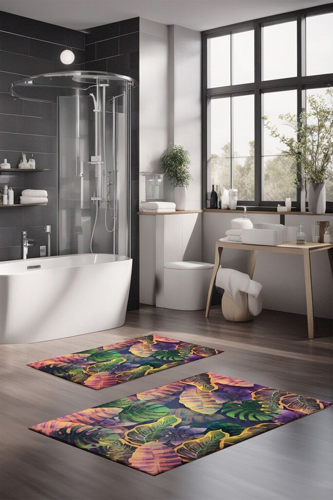 L'essentiel Maison Set tepiha za kupatilo CT-5330, 2 komada, ljubičasta