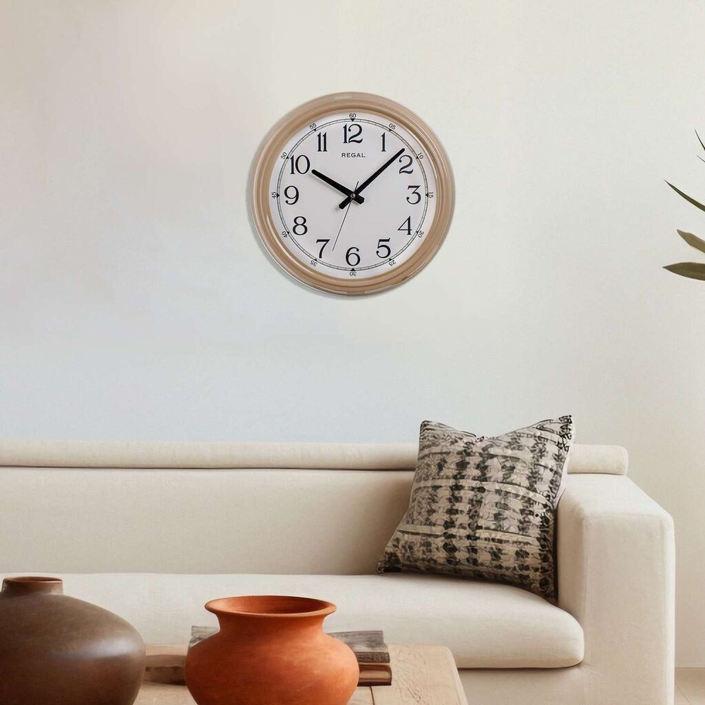Wallity Klasični zidni sat, 40x40 cm, krem
