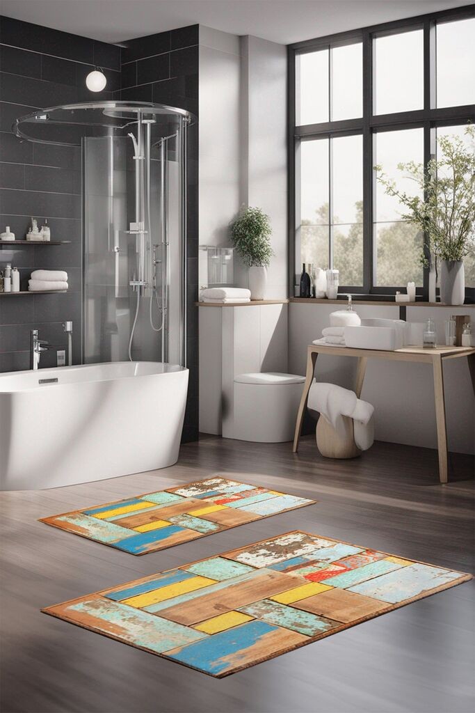 L'essentiel Maison Set prostirki za kupatilo CT-5250, 2 komada, šarene