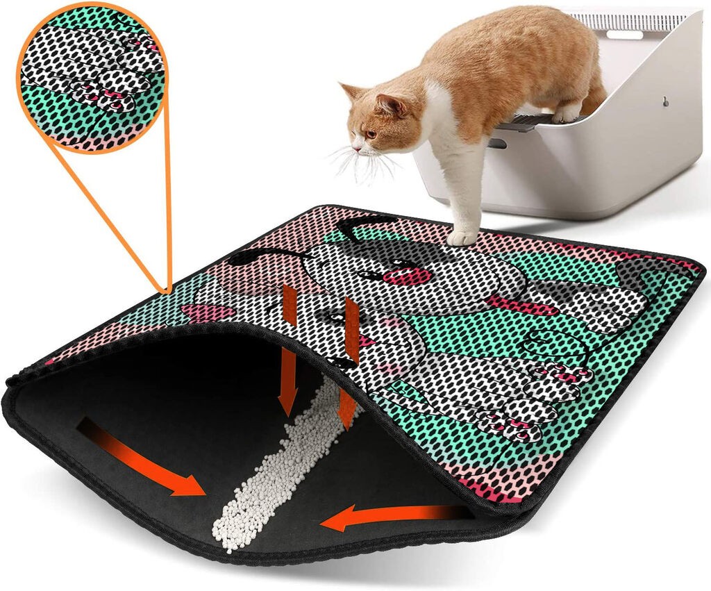 Aberto Design WC pretinac za mačke Nrszn0067, 45 x 60 cm, Šareni