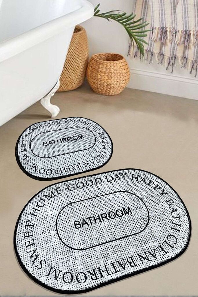 L'essentiel Maison Baindos set prostirki za kupatilo, 2 komada, siva