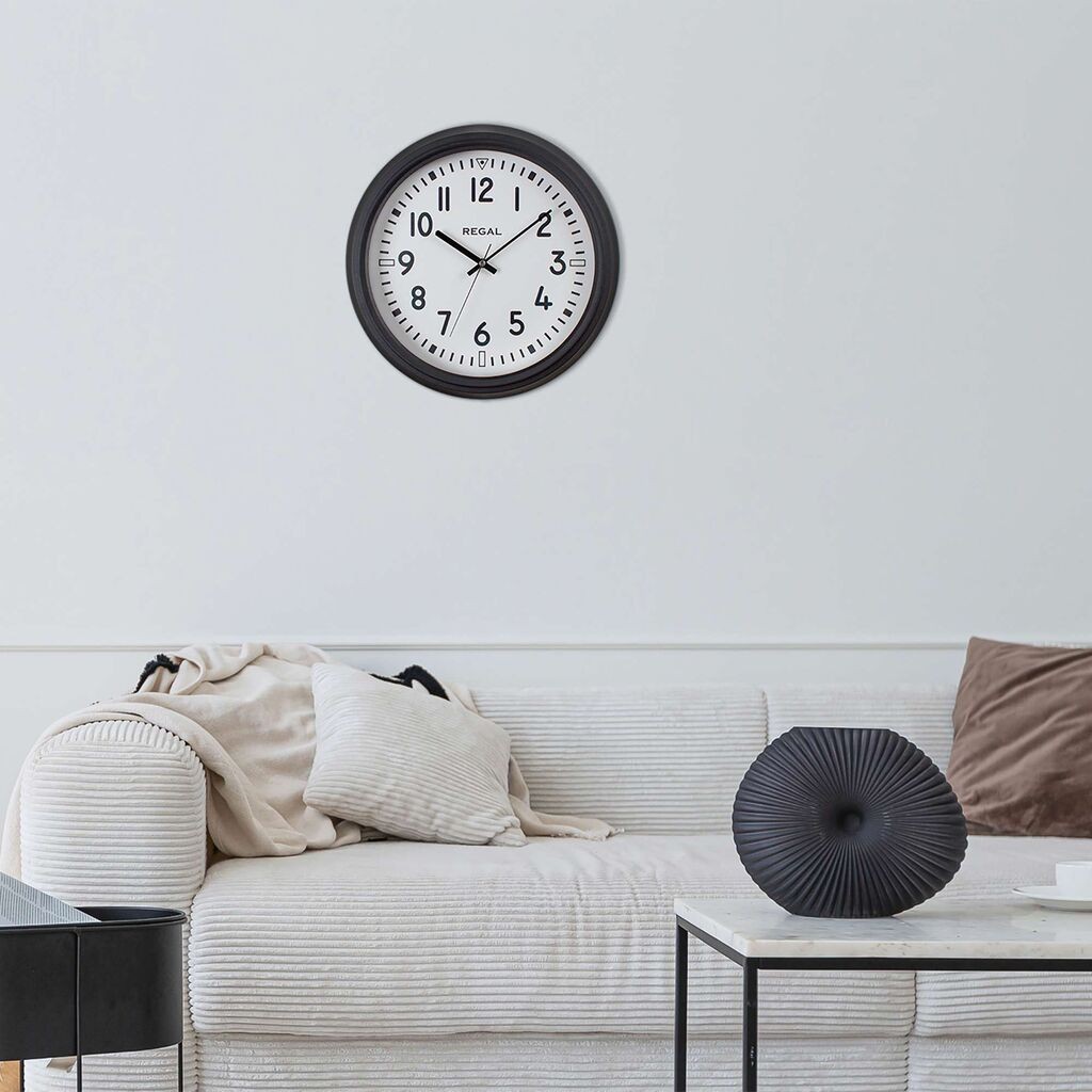 Wallity Zidni sat Klasični, 40x40 cm, Crni