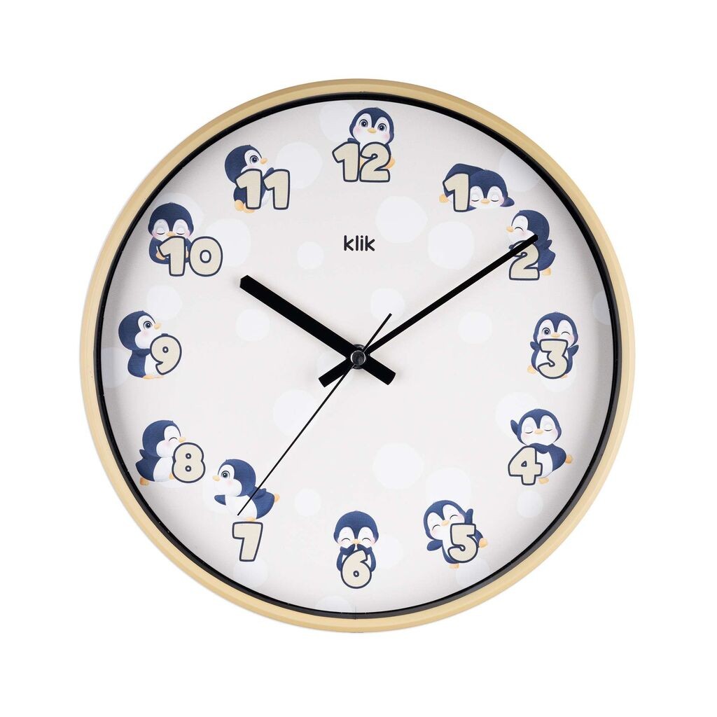 Zidni sat Wallity Paytak, 30,5x30,5 cm, bež