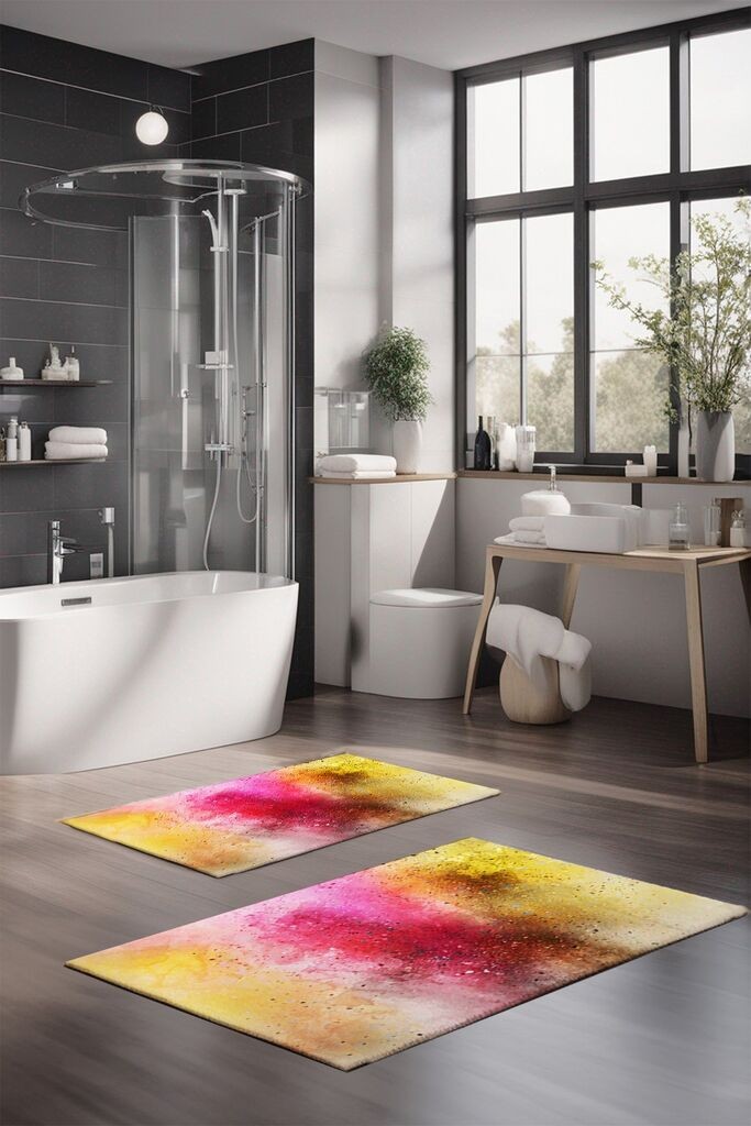 L'essentiel Maison Set tepiha za kupatilo CT-5011, 2 komada, šareni