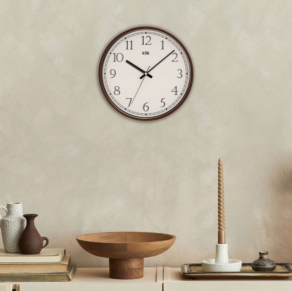 Wallity Zidni sat Slim, 30,5x30,5 cm, Smeđi