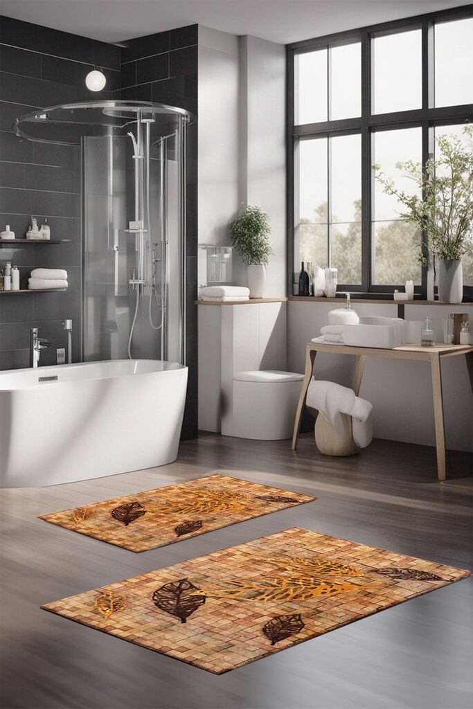 L'essentiel Maison Set tepiha za kupatilo CT-5361, 2 komada, smeđa