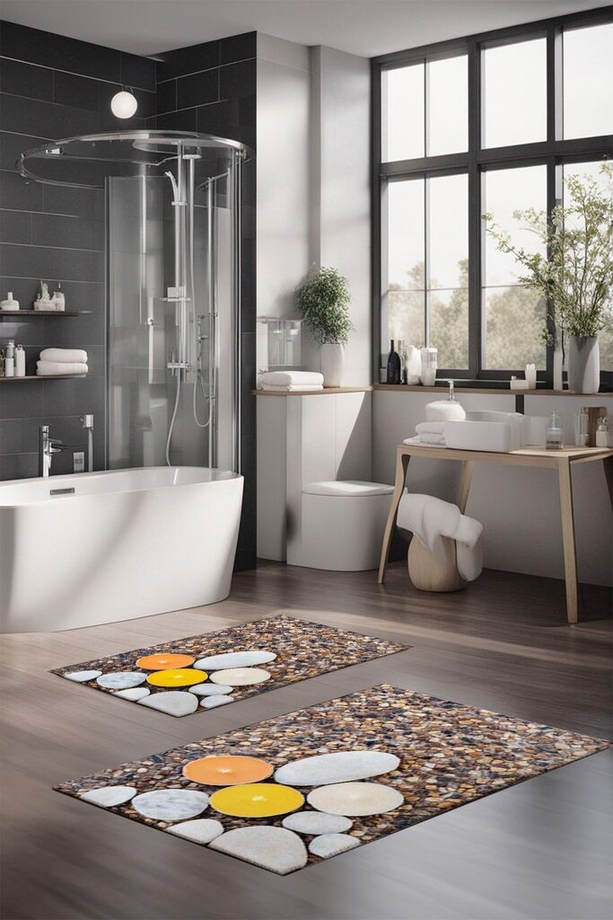 L'essentiel Maison Set prostirki za kupatilo CT-5185, 2 komada, šarene