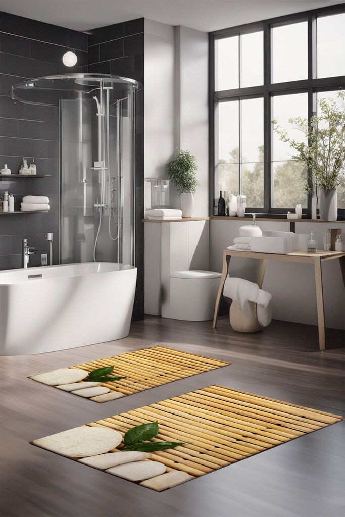 L'essentiel Maison Set tepiha za kupatilo CT-5202, 2 komada, bež