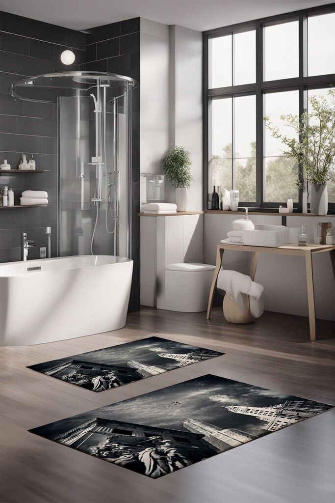 L'essentiel Maison Set tepiha za kupatilo CT-5105, 2 komada, tamno siva