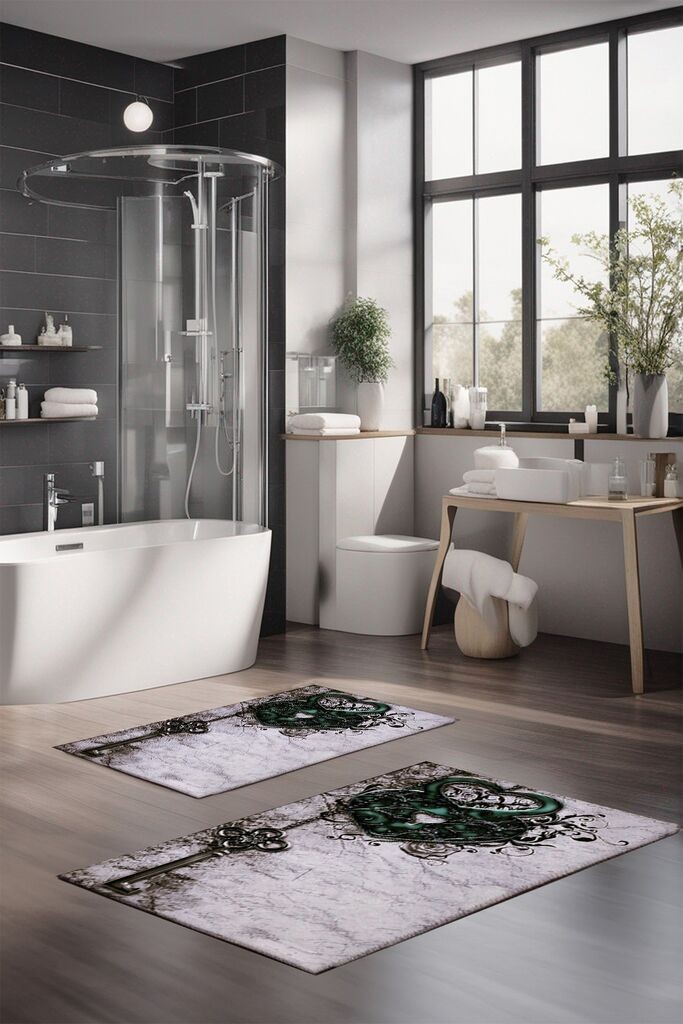 L'essentiel Maison Set prostirki za kupatilo CT-5376, 2 komada, siva