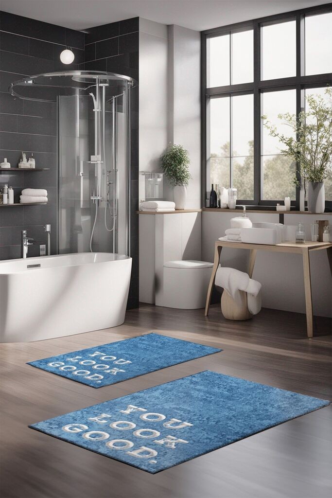 L'essentiel Maison Set prostirki za kupatilo CT-5416, 2 komada, plava