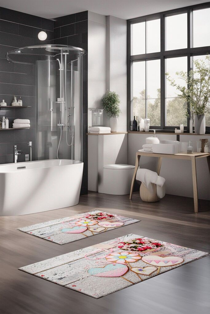 L'essentiel Maison Set prostirki za kupatilo CT-5213, 2 komada, šarene