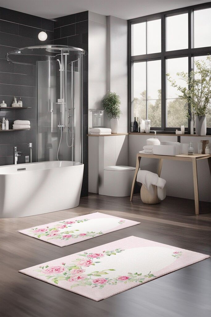 L'essentiel Maison Set prostirki za kupatilo CT-5219, 2 komada, svijetlo roza