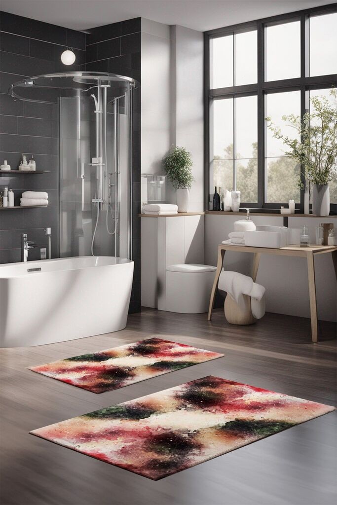 L'essentiel Maison Set tepiha za kupatilo CT-5013, 2 komada, šareni