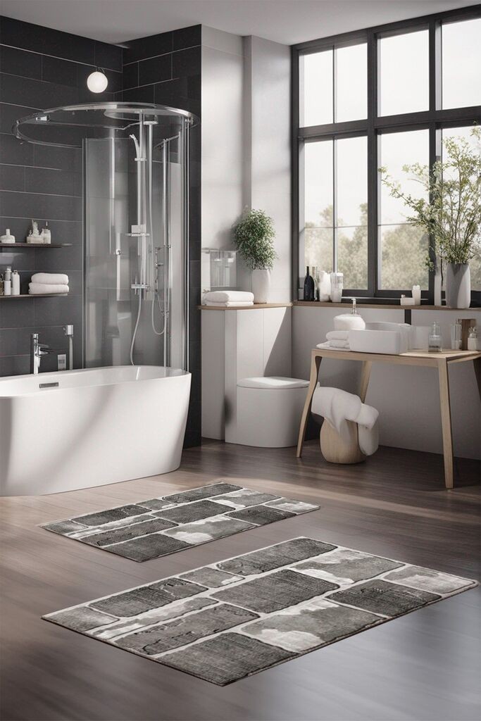 L'essentiel Maison Set prostirki za kupatilo CT-5178, 2 komada, siva