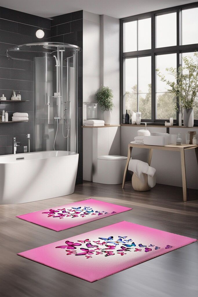 L'essentiel Maison Set tepiha za kupatilo CT-5114, 2 komada, roze