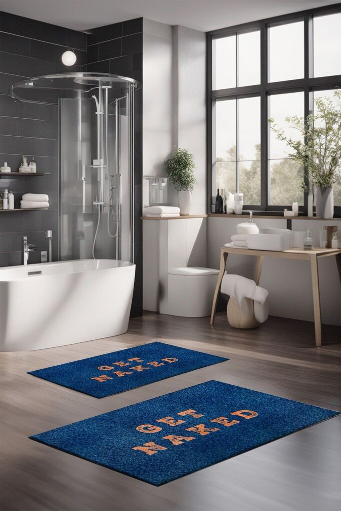 L'essentiel Maison Set tepiha za kupatilo CT-5395, 2 komada, tamnoplava