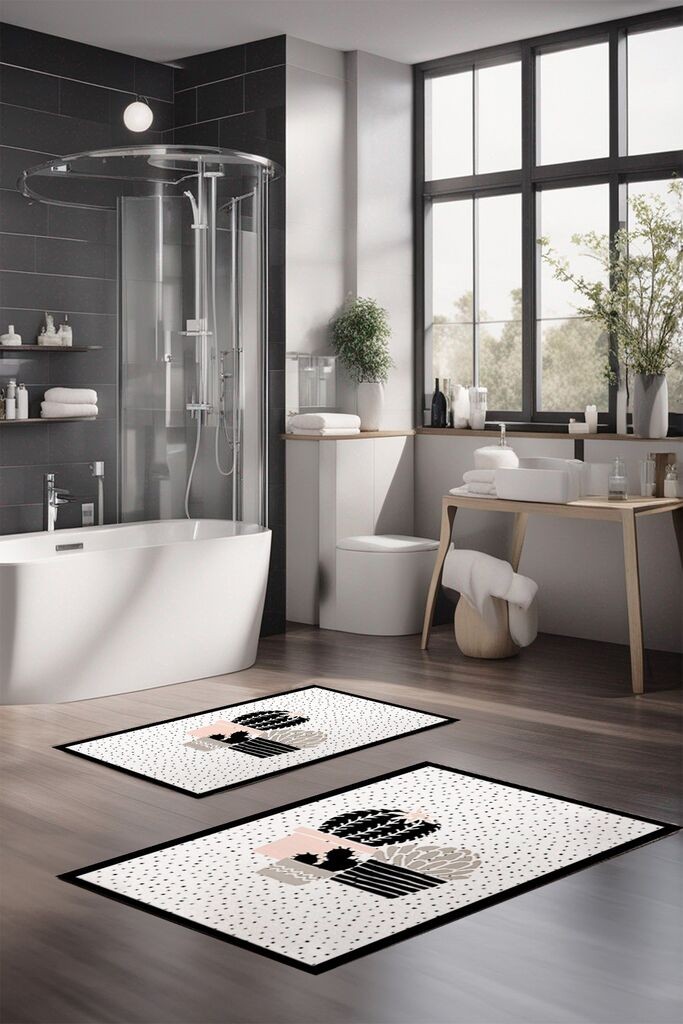 L'essentiel Maison Set tepiha za kupatilo CT-5265, 2 komada, bijela