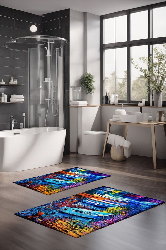 L'essentiel Maison Set prostirki za kupatilo CT-5141, 2 komada, šarene