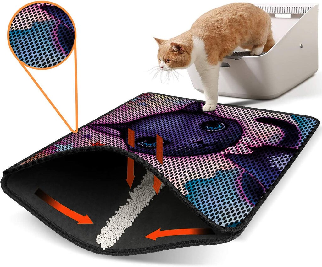 Aberto Design WC pretinac za mačke Nrszn0112, 45 x 60 cm, ljubičasta