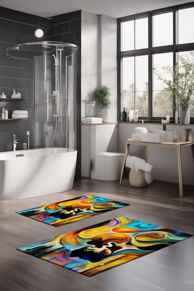 L'essentiel Maison Set tepiha za kupatilo CT-5140, 2 komada, šareni