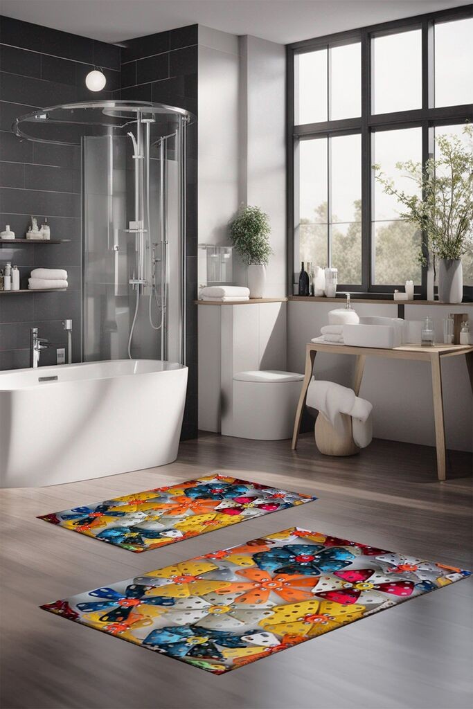 L'essentiel Maison Set prostirki za kupatilo CT-5356, 2 komada, šarene