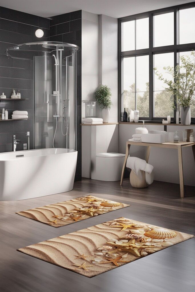 L'essentiel Maison Set tepiha za kupatilo CT-5244, 2 komada, bež