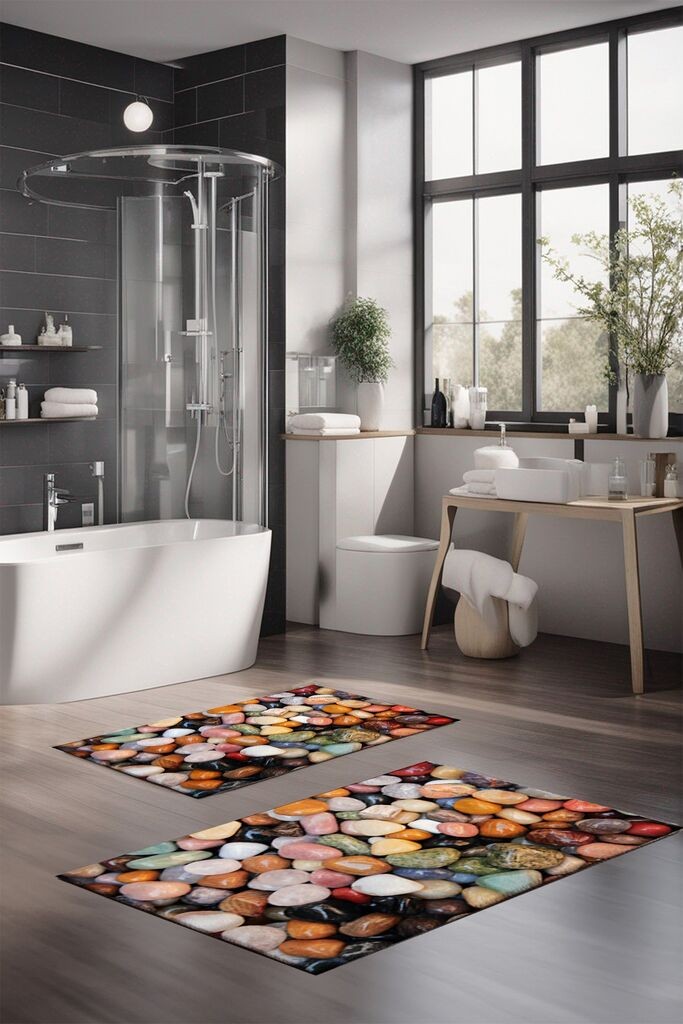 L'essentiel Maison Set tepiha za kupatilo CT-5269, 2 komada, šareni