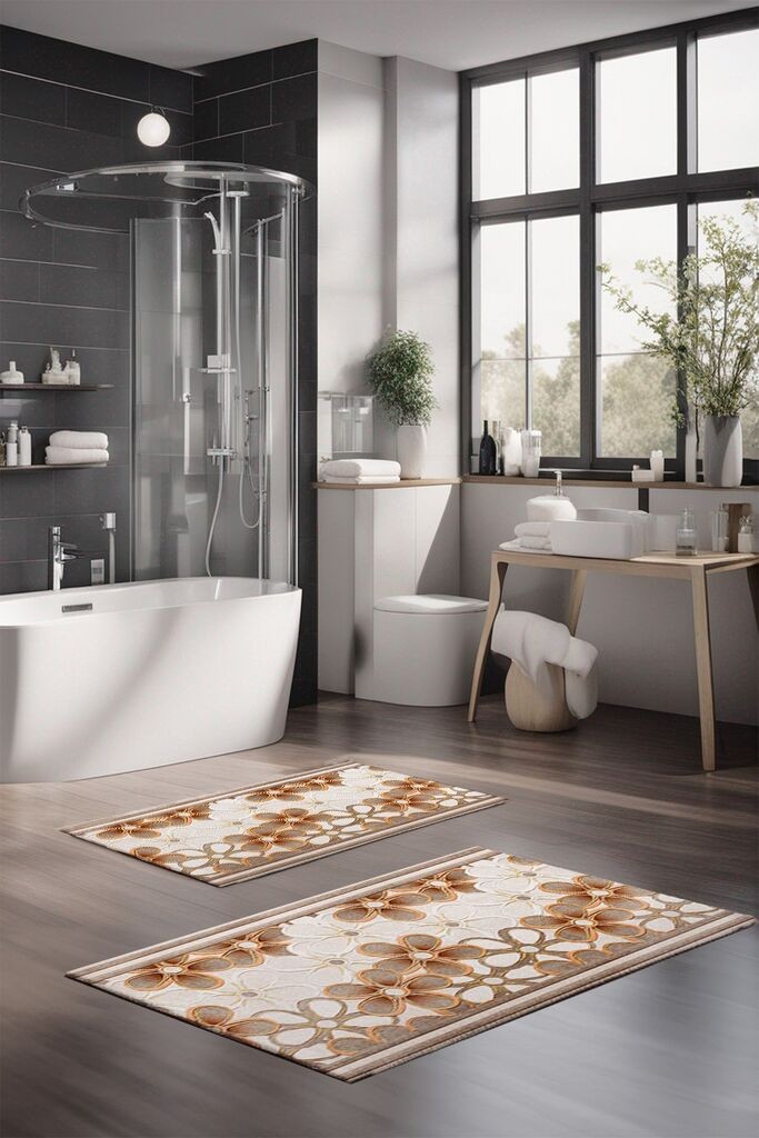 L'essentiel Maison Set tepiha za kupatilo CT-5349, 2 komada, smeđa